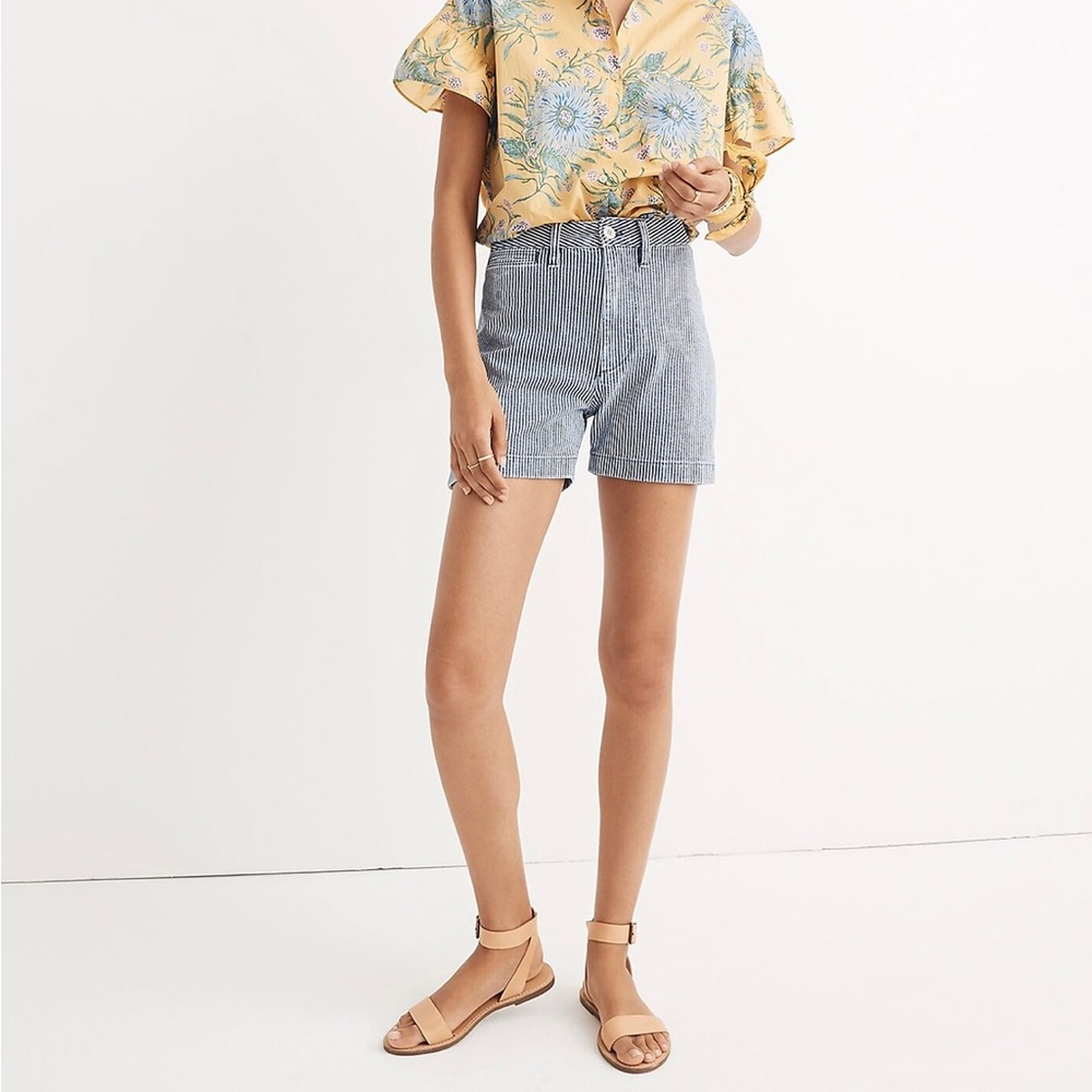 Madewell Emmett shorts in Piper Stripe size 28